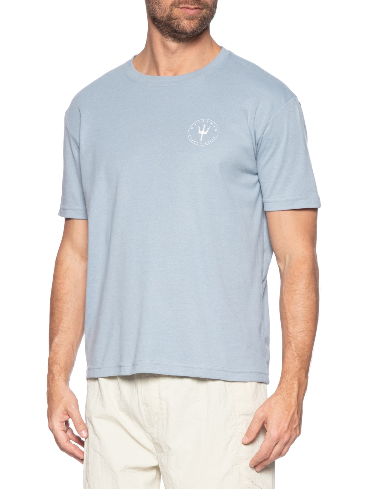 Camiseta Masculina Manga Curta Gola Careca Waterman Over Azul Osklen