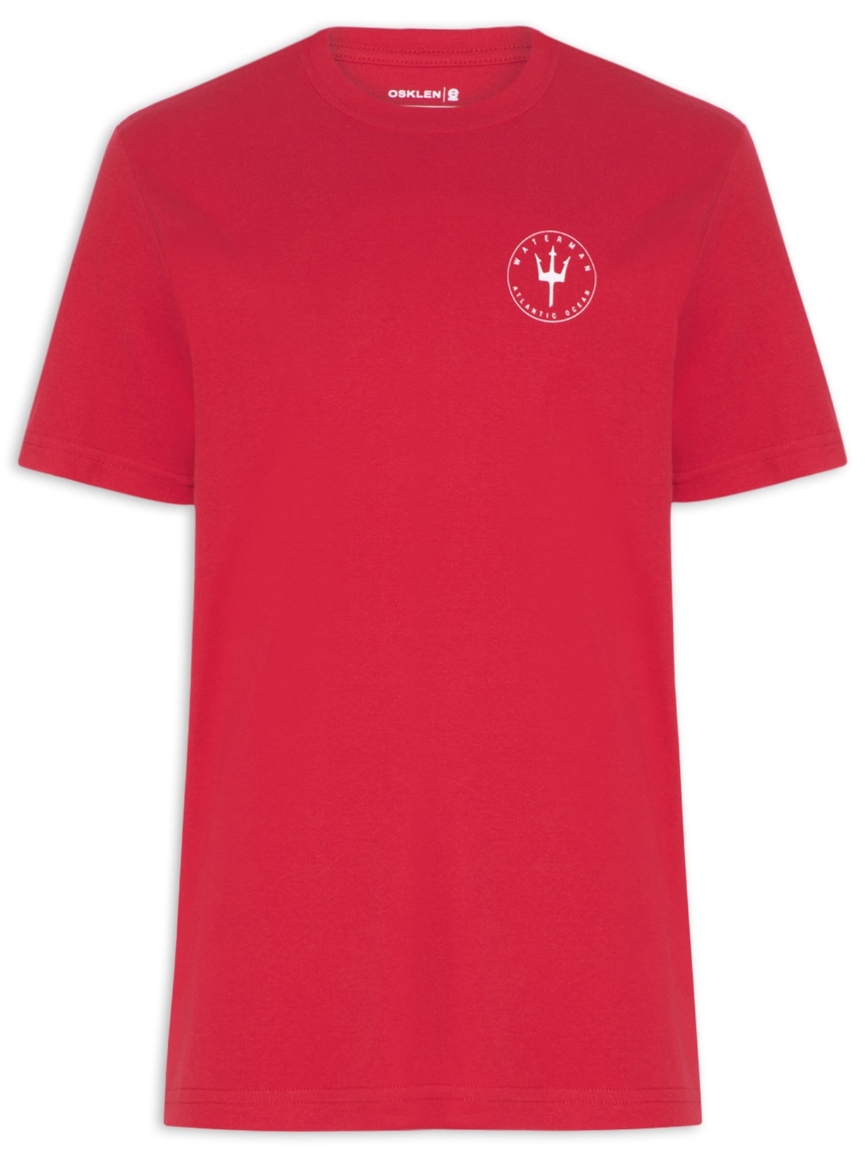Camiseta Masculina Manga Curta Gola Careca Waterman Over - Vermelho