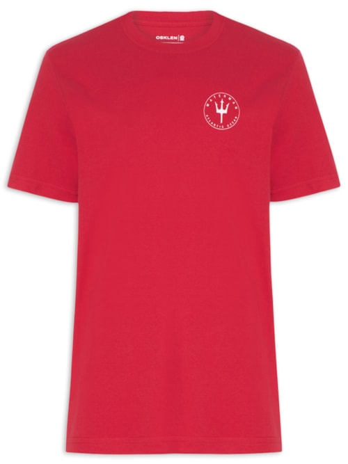 Camiseta Masculina Manga Curta Gola Careca Waterman Over - Vermelho