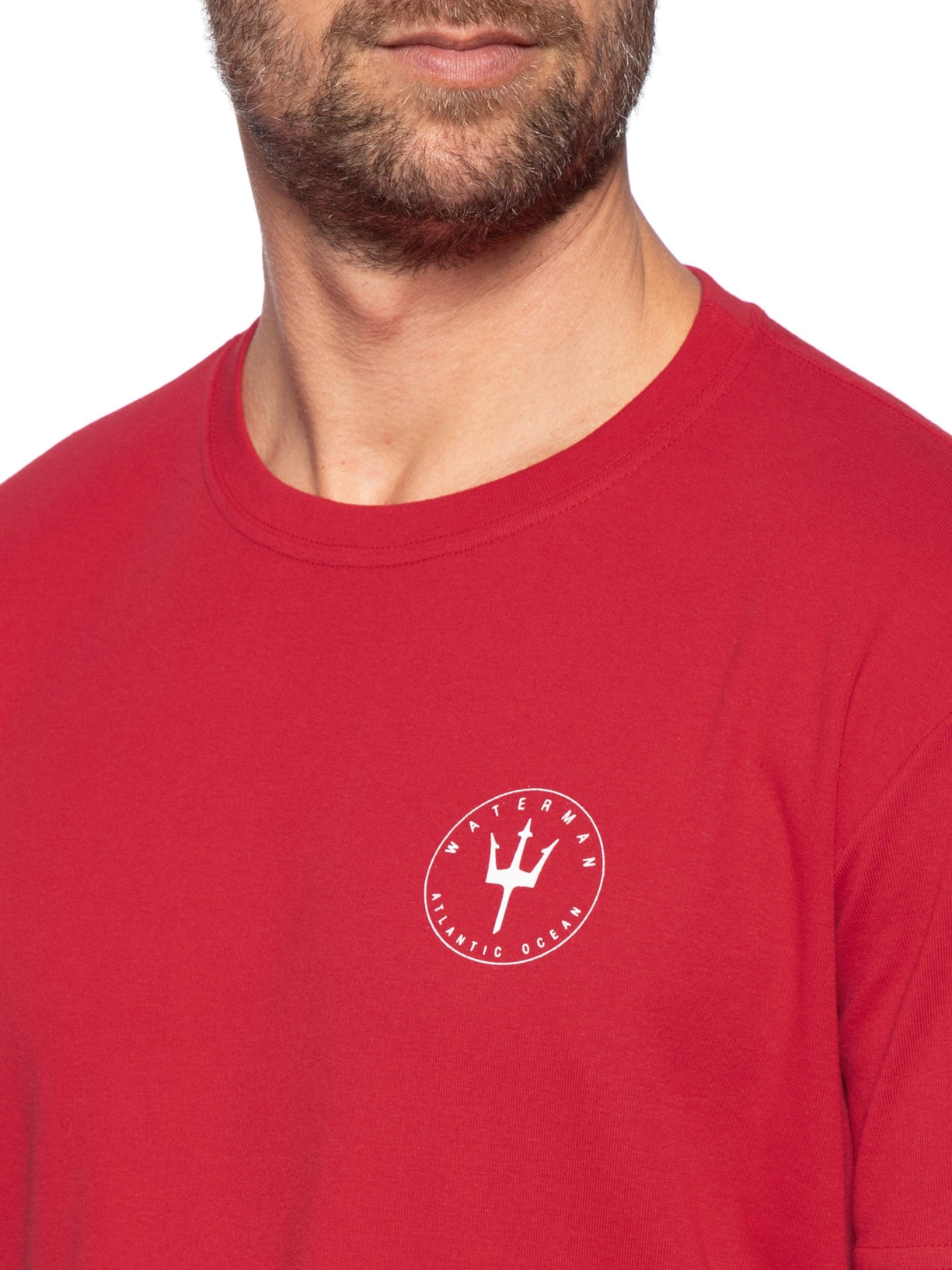 Camiseta Masculina Manga Curta Gola Careca Waterman Over Vermelho Osklen
