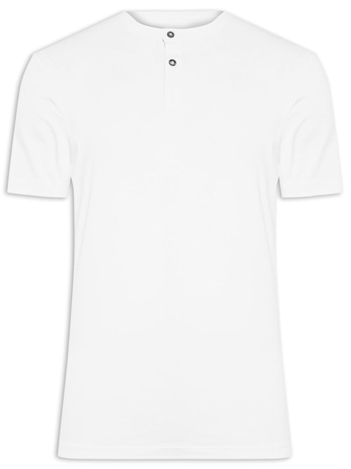 Camiseta Masculina Manga Curta Gola Padre Performing - Branco