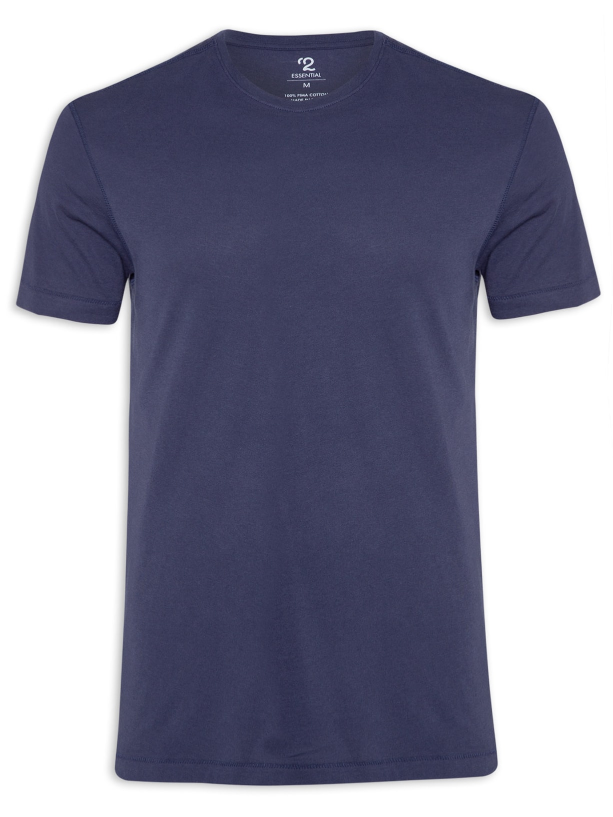 Camiseta Masculina Manga Curta Gola Redonda Regular Fit - Azul