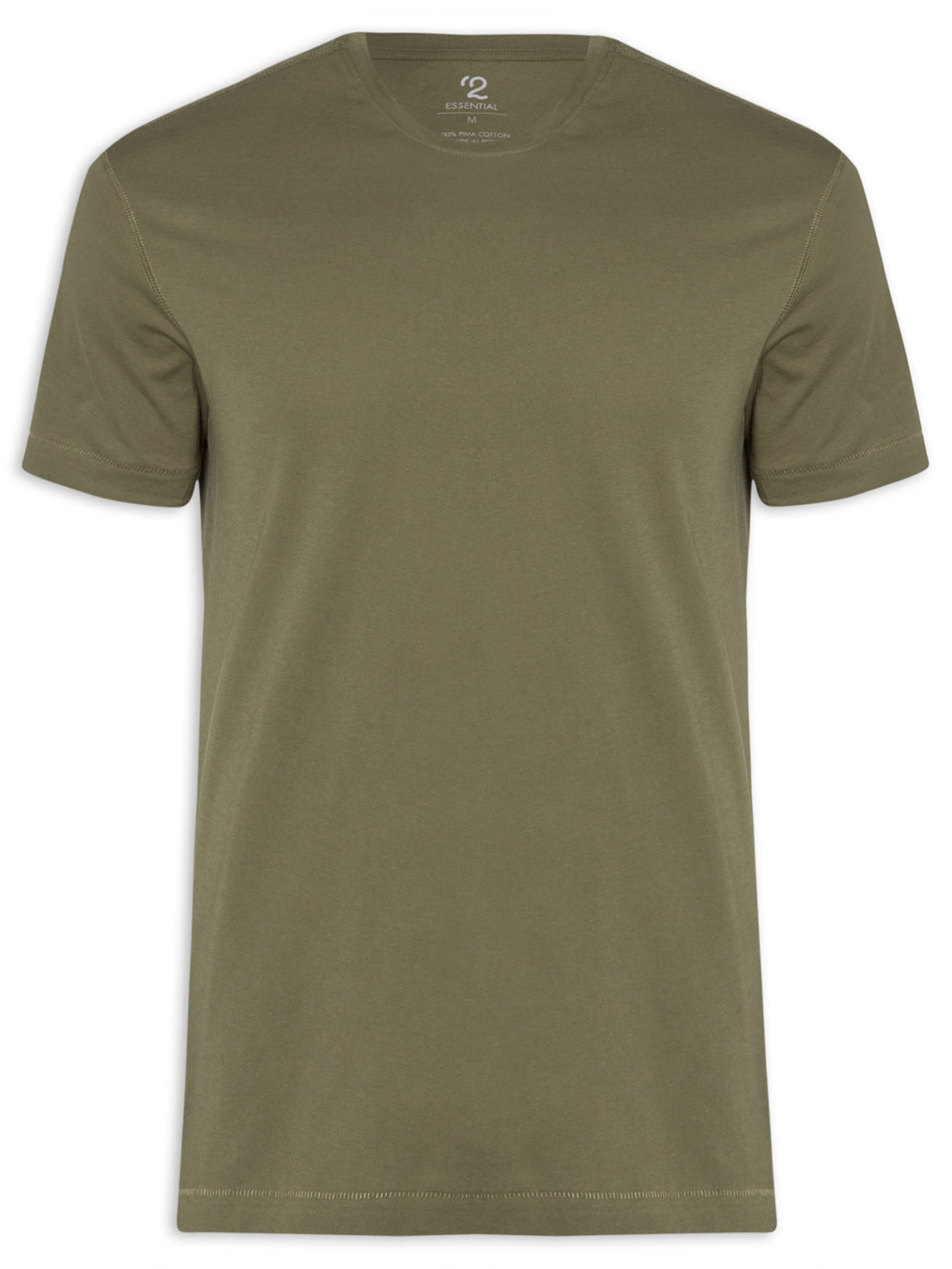 Camiseta Masculina Manga Curta Gola Redonda Regular Fit - Verde