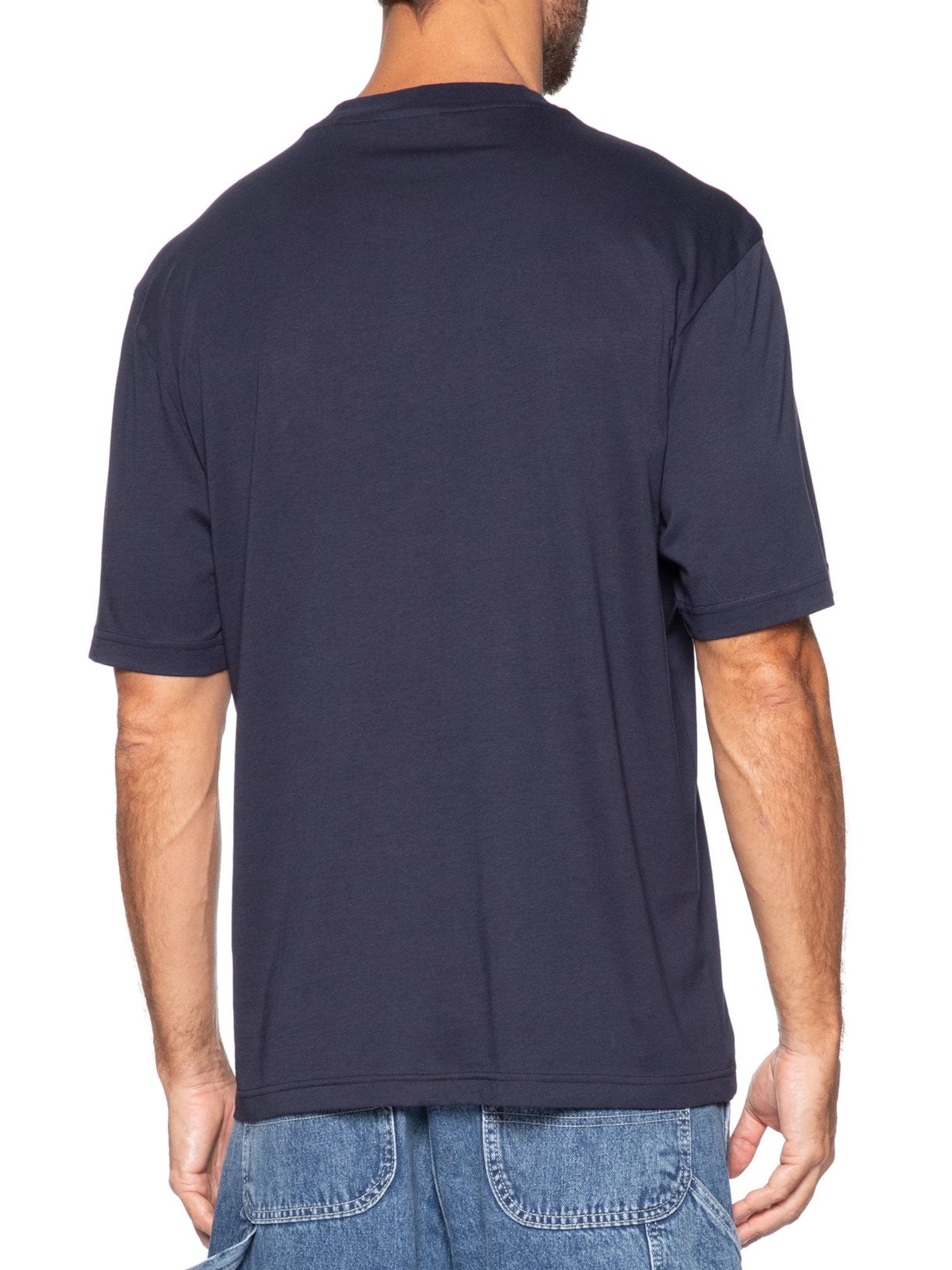 Camiseta Masculina Manga Curta Goloa Careca Nayonix Azul Hugo