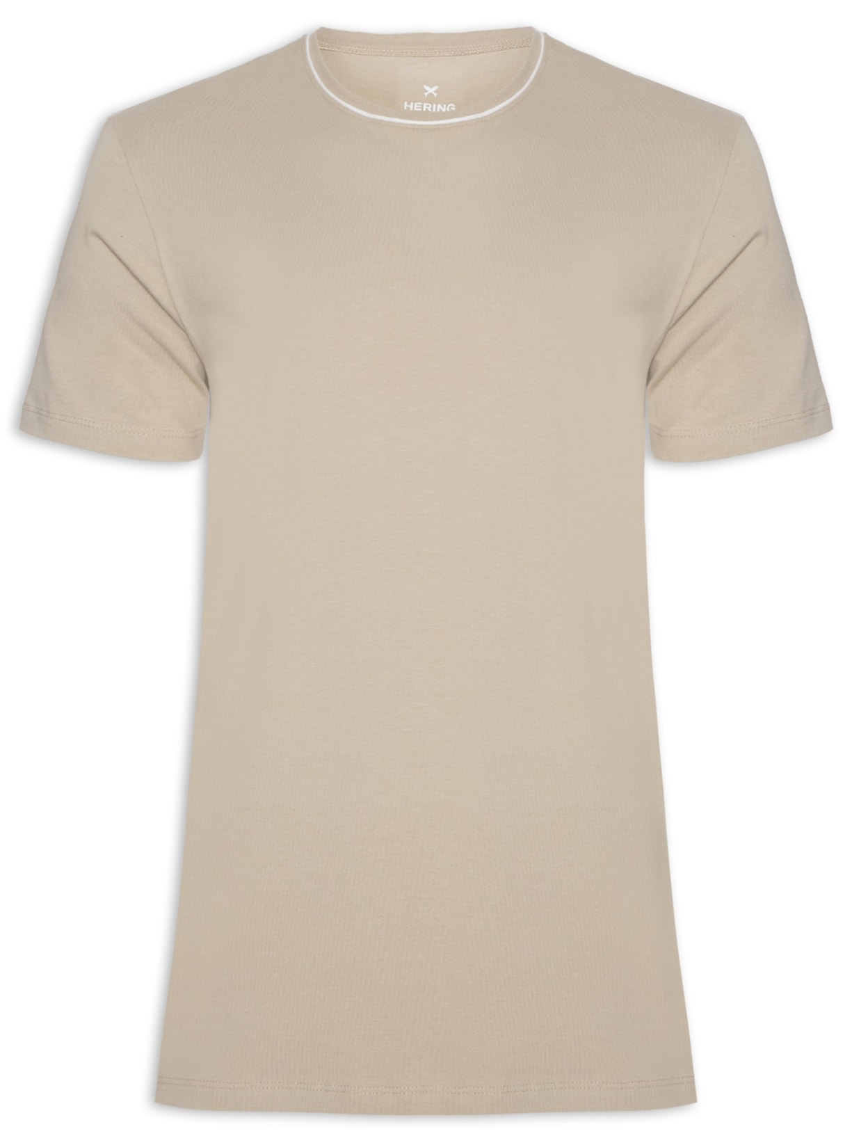 Camiseta Masculina Manga Curta - Hering - Bege