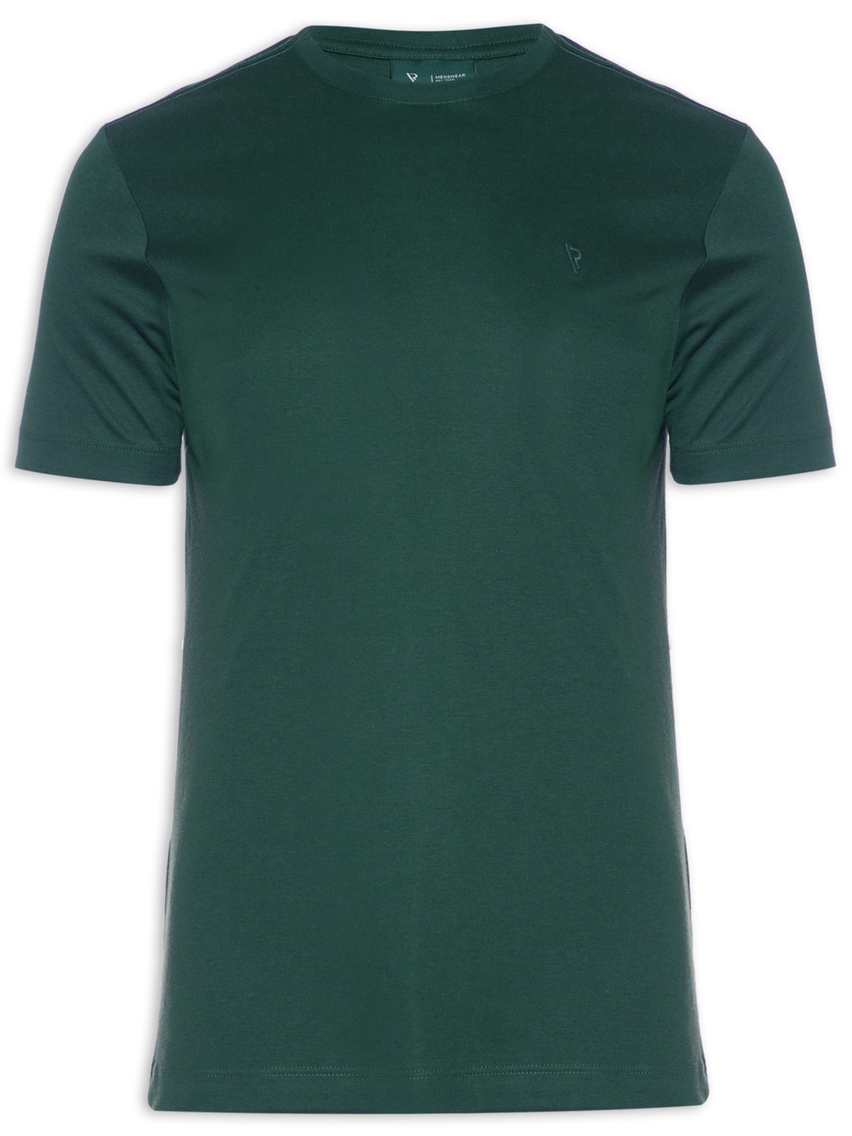 Camiseta Masculina Manga Curta Interlock Básica - Verde