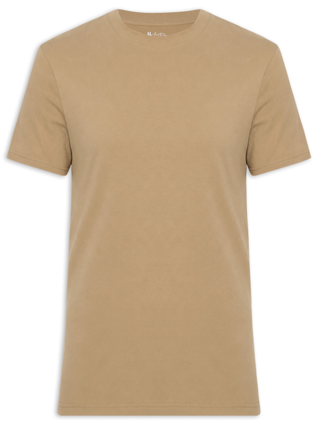 Camiseta Masculina Manga Curta Interlock New Bege Foxton