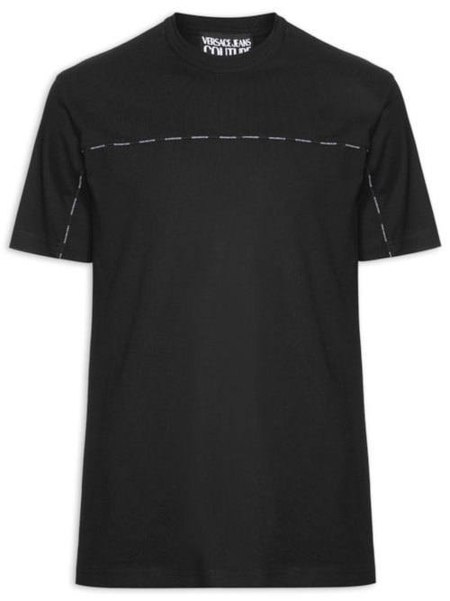 Camiseta Masculina Manga Curta Interlock - Preto