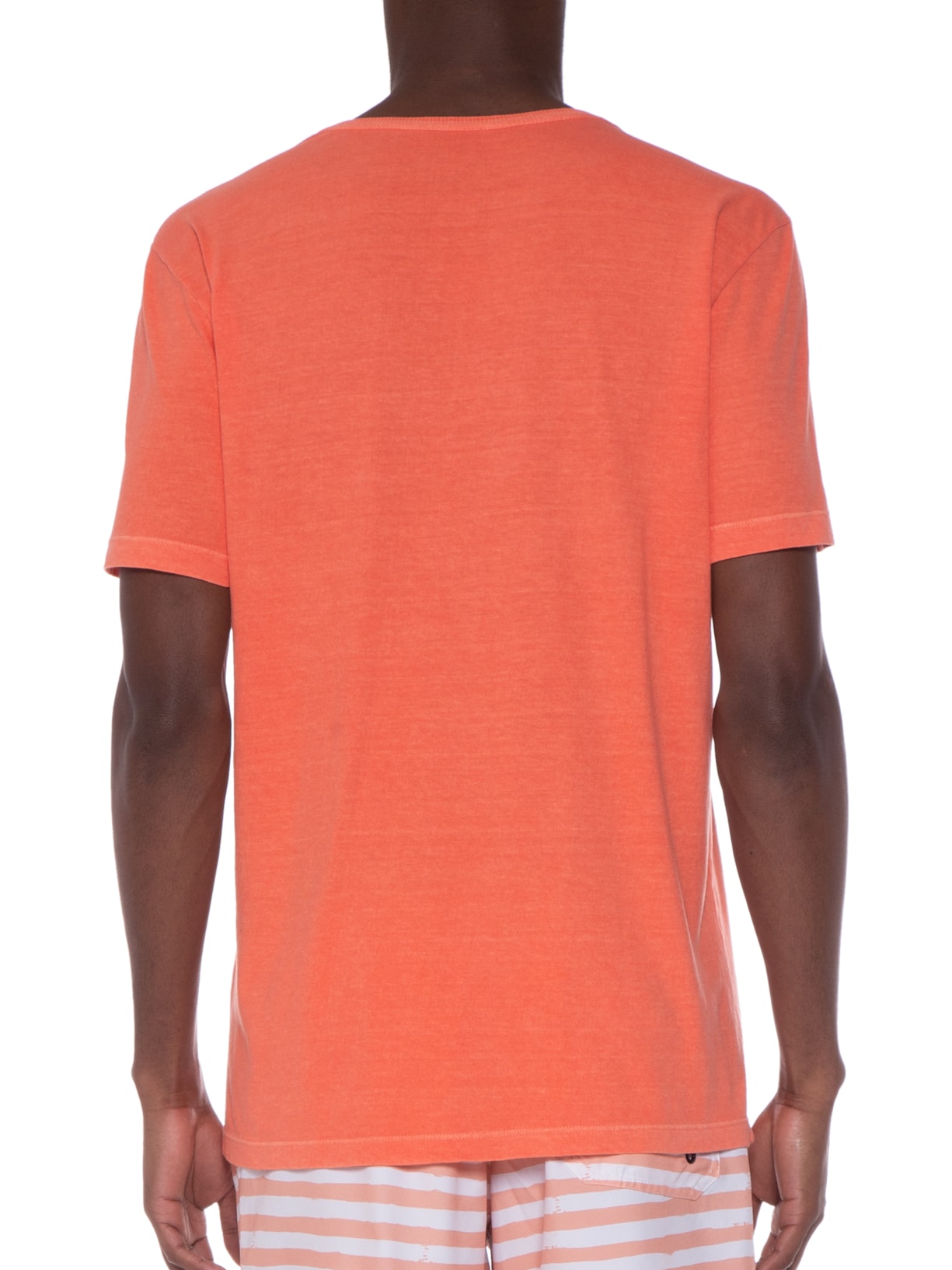 Camiseta Masculina Manga Curta Laranja Kour