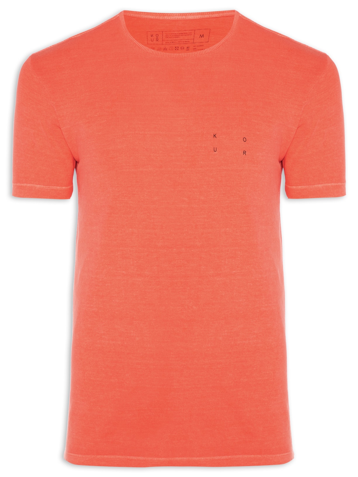 Camiseta Masculina Manga Curta Laranja Kour