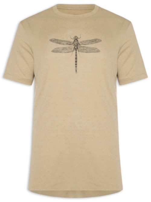 Camiseta Masculina Manga Curta Light Lin – Bege