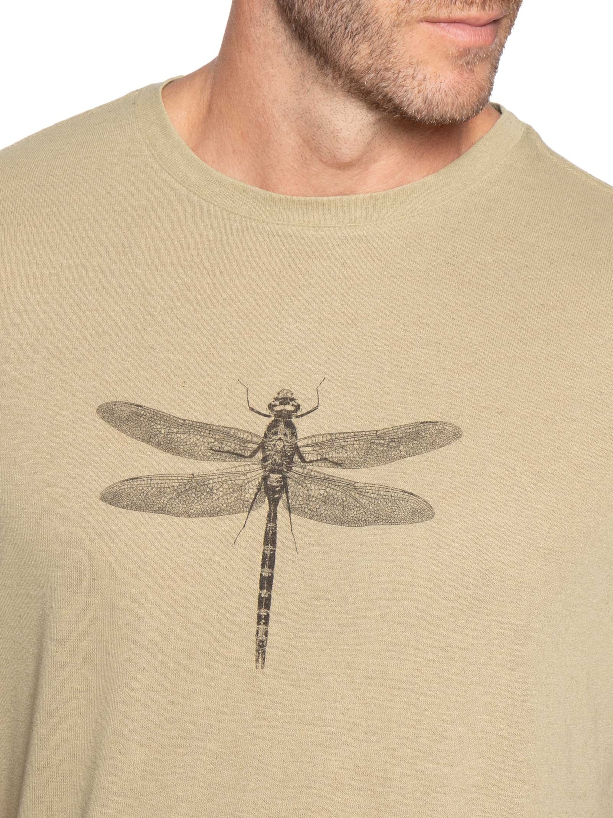 Camiseta Masculina Manga Curta Light Lin – Bege Osklen