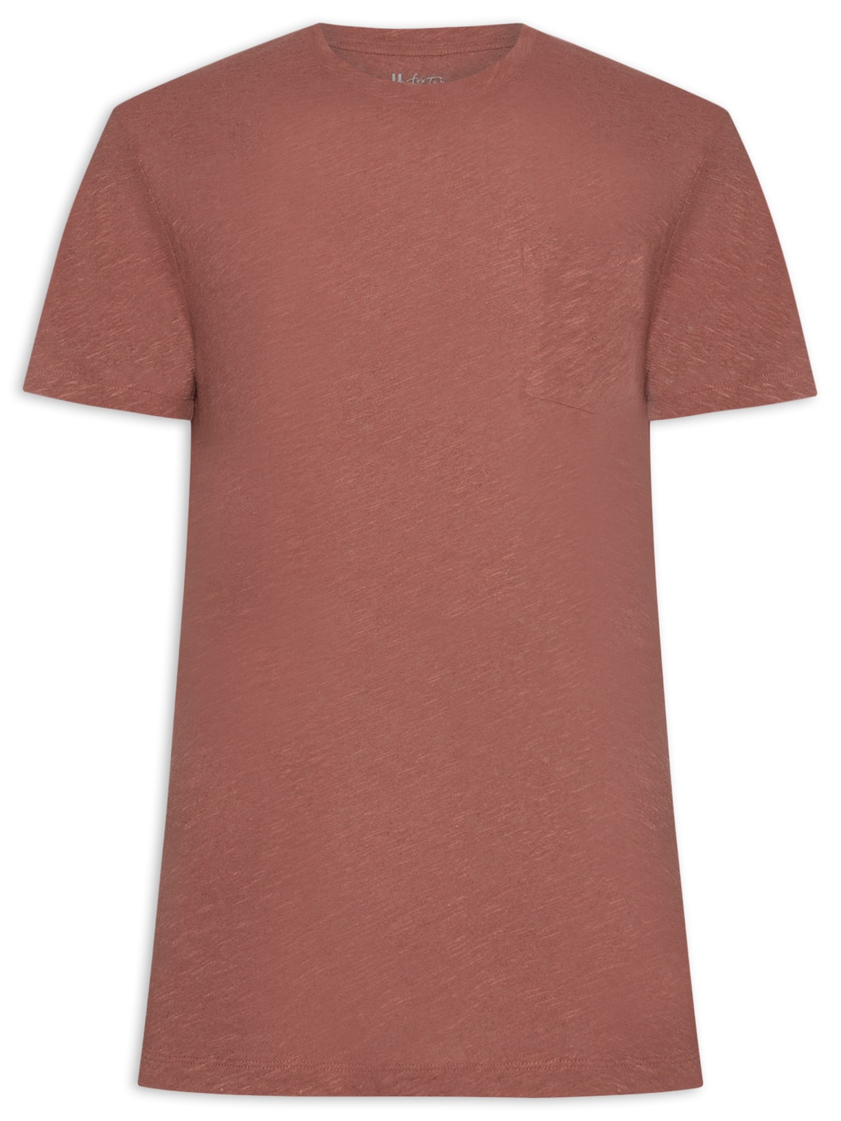 Camiseta Masculina Manga Curta Light Linen Vermelho Foxton