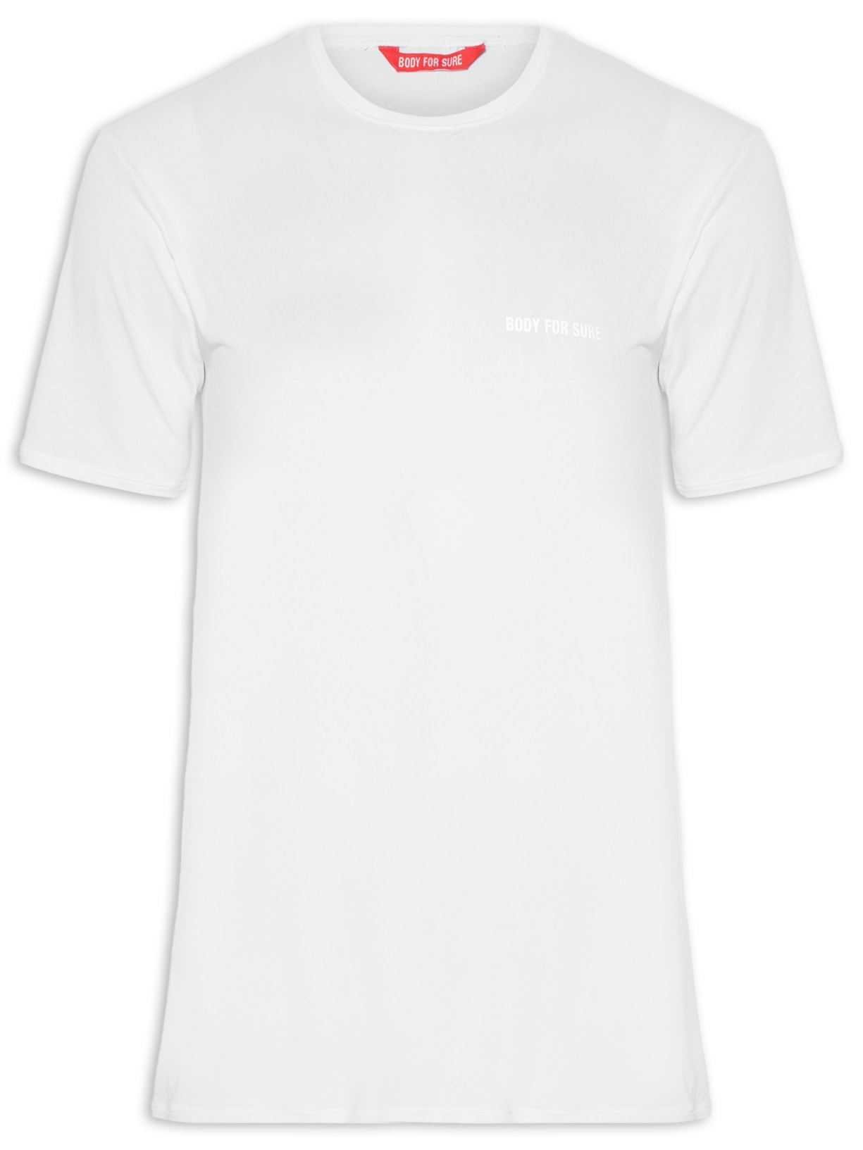 Camiseta Masculina Manga Curta Lisa Branco Body For Sure