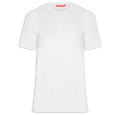 Camiseta Masculina Manga Curta Lisa - Branco