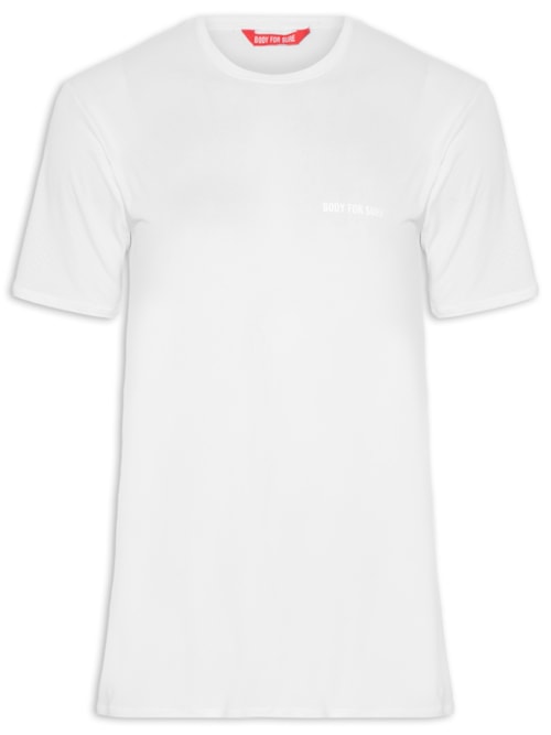 Camiseta Masculina Manga Curta Lisa - Branco
