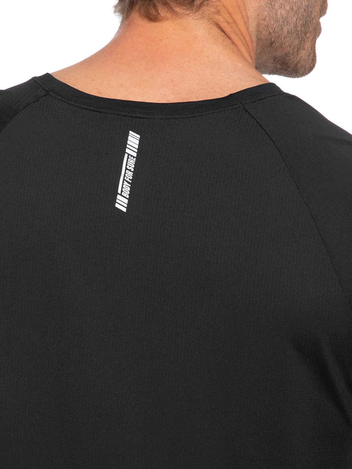 Camiseta Masculina Manga Curta Lisa Preto Body For Sure