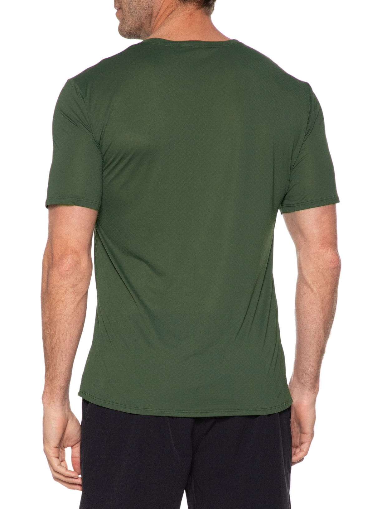 Camiseta Masculina Manga Curta Lisa Verde Body For Sure