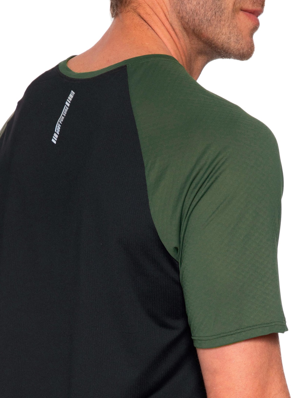 Camiseta Masculina Manga Curta Lisa Verde Body For Sure