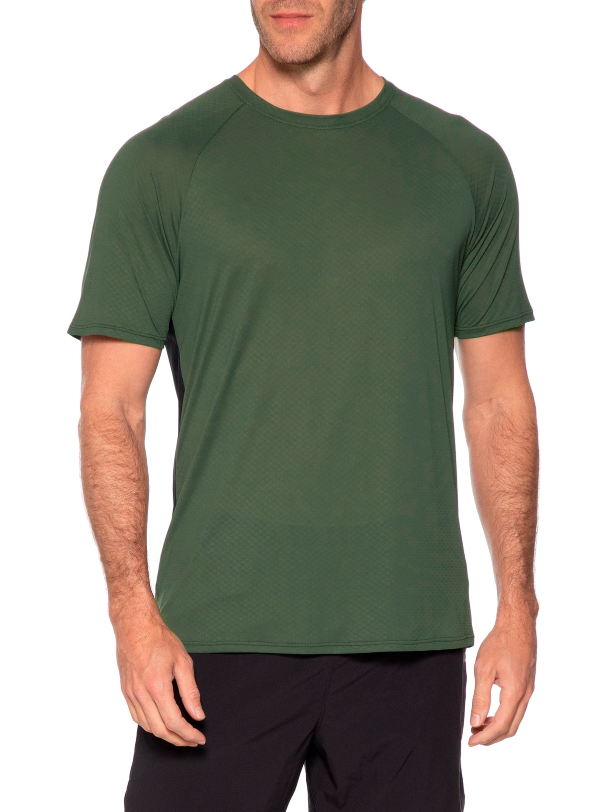 Camiseta Masculina Manga Curta Lisa Verde Body For Sure