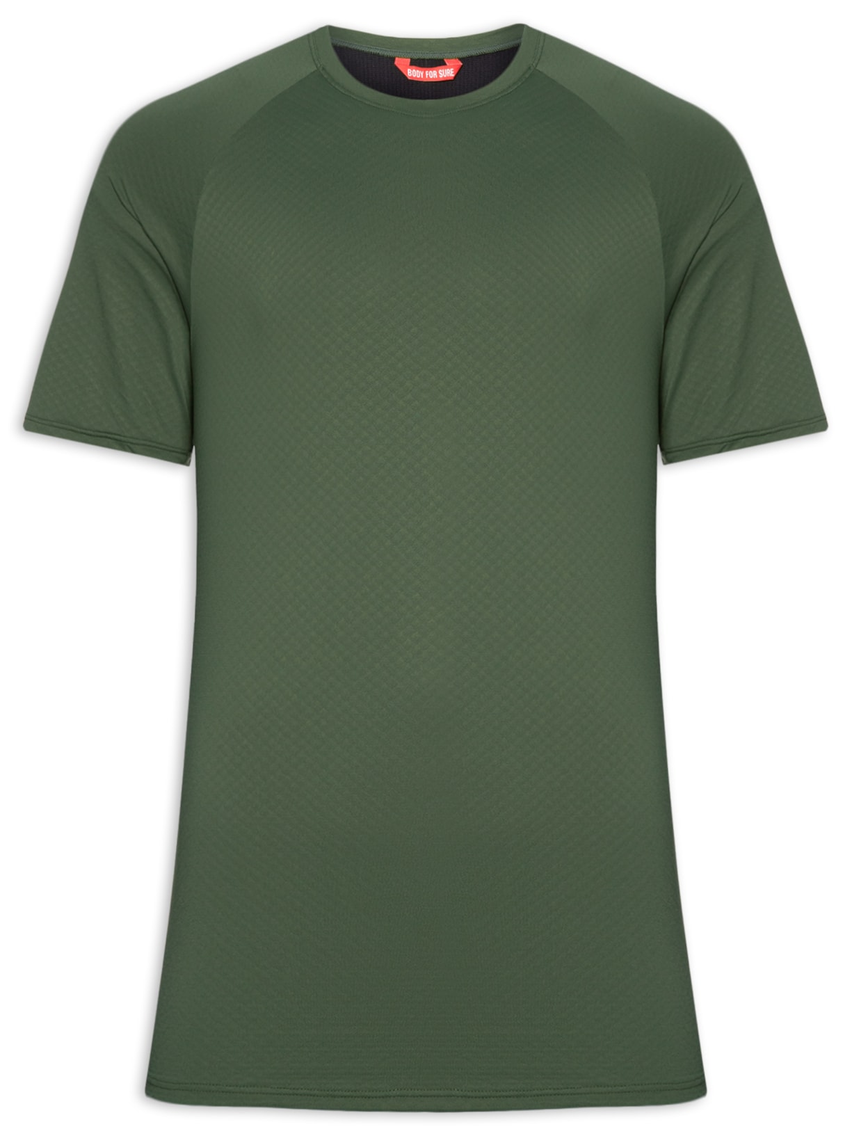 Camiseta Masculina Manga Curta Lisa Verde Body For Sure