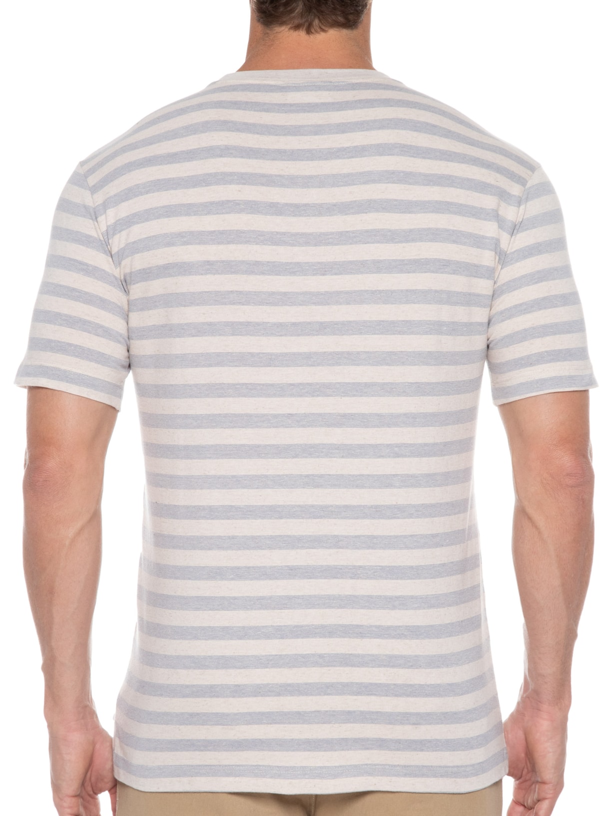 Camiseta Masculina Manga Curta Listrado Space Bege Vr