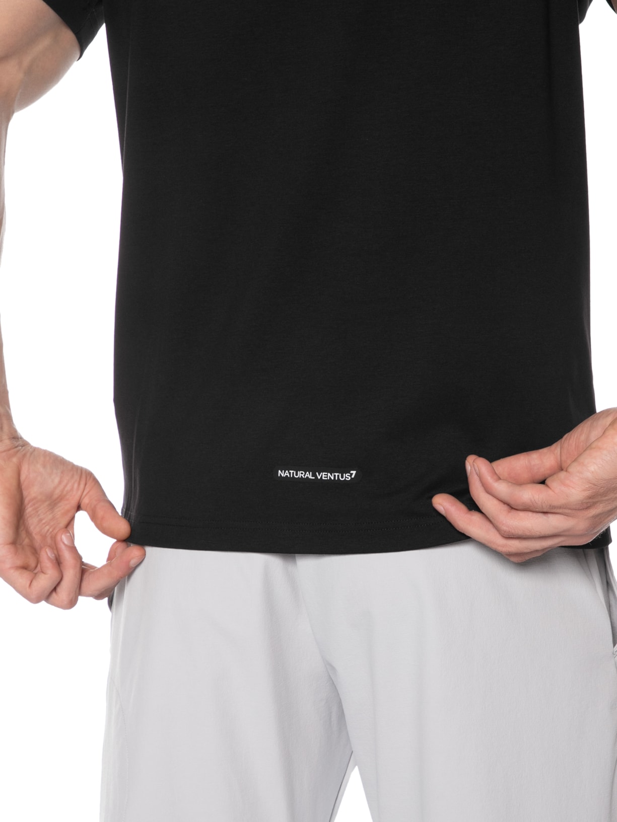 Camiseta Masculina Manga Curta Listras Ventus7 Tee Preto Ea7 Emporio Armani