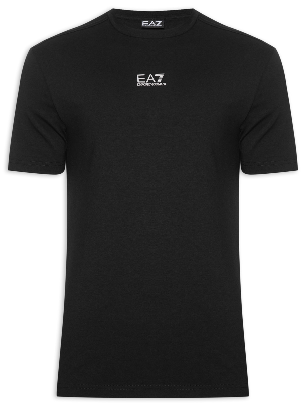 Camiseta Masculina Manga Curta Listras Ventus7 Tee Preto Ea7 Emporio Armani