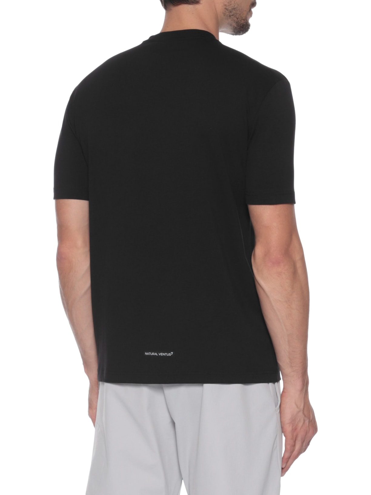 Camiseta Masculina Manga Curta Listras Ventus7 Tee Preto Ea7 Emporio Armani