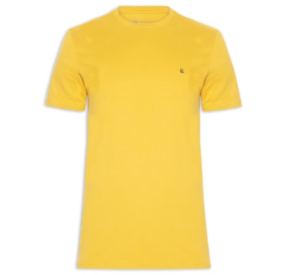 Camiseta Masculina Manga Curta Logo - Amarelo