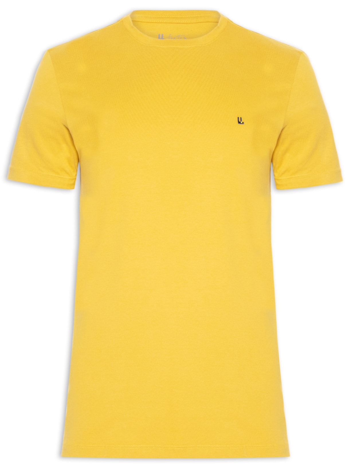 Camiseta Masculina Manga Curta Logo - Amarelo