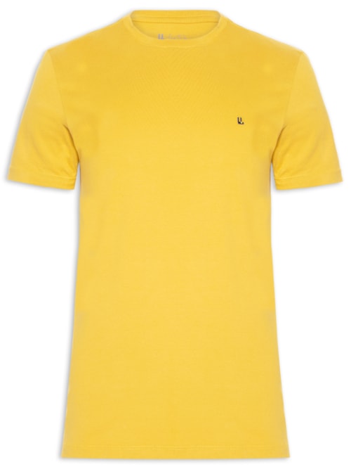 Camiseta Masculina Manga Curta Logo - Amarelo