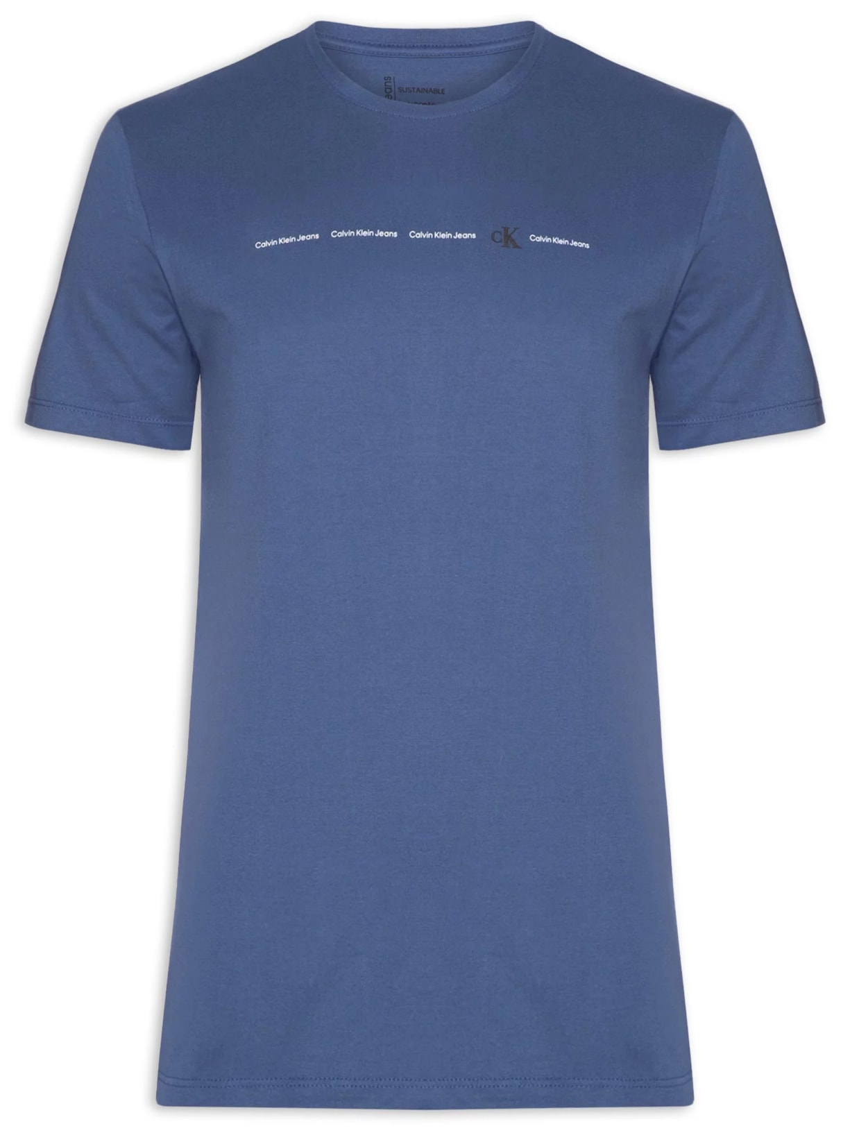 Camiseta Masculina Manga Curta Logo - Azul