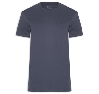 Camiseta Masculina Manga Curta Logo - Azul