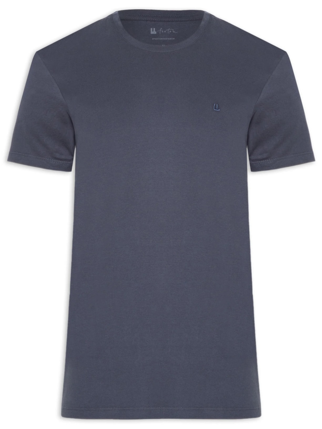 Camiseta Masculina Manga Curta Logo - Azul