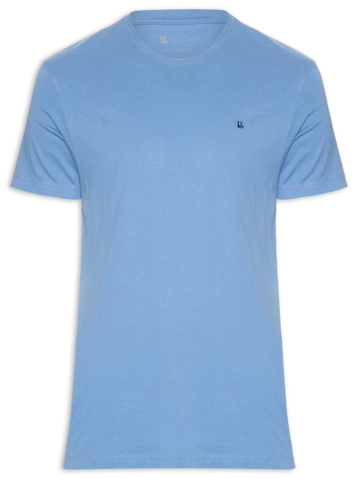 Camiseta Masculina Manga Curta Logo Azul Foxton