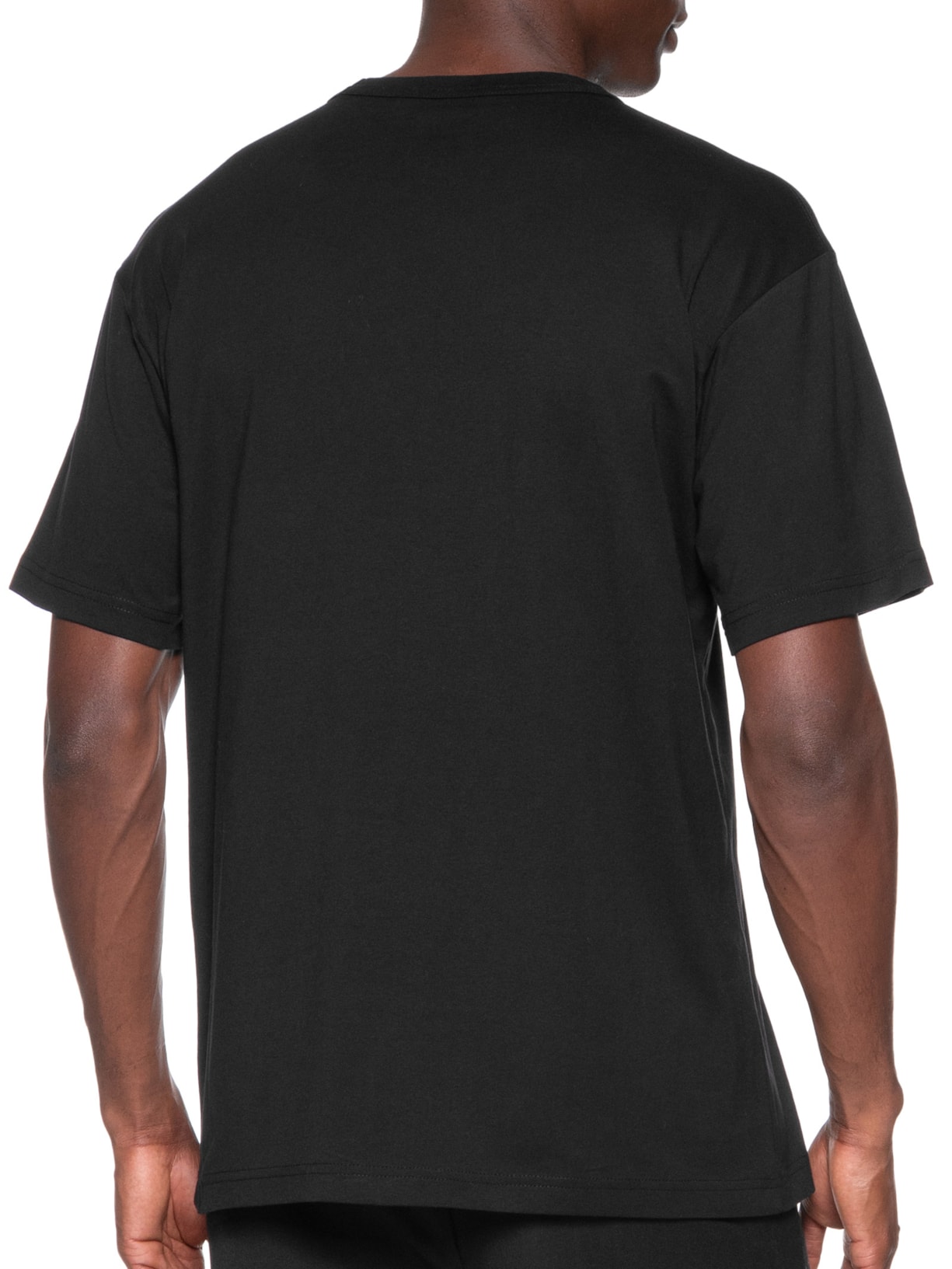 Camiseta Masculina Manga Curta Logo Barroco Preto Versace Jeans Couture