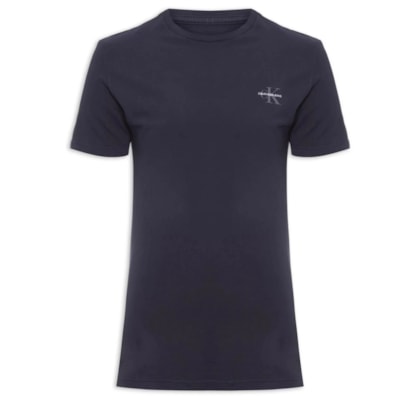 Camiseta Masculina Manga Curta Logo Básico Peito - Azul