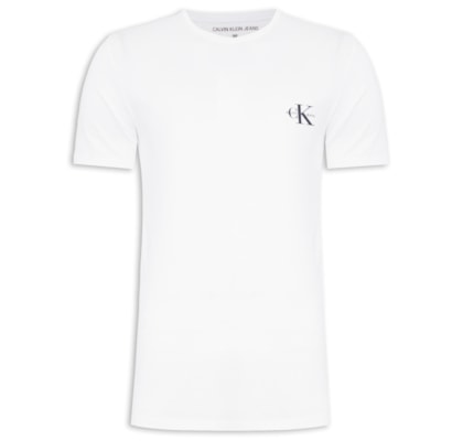 Camiseta Masculina Manga Curta Logo Básico Peito - Branco