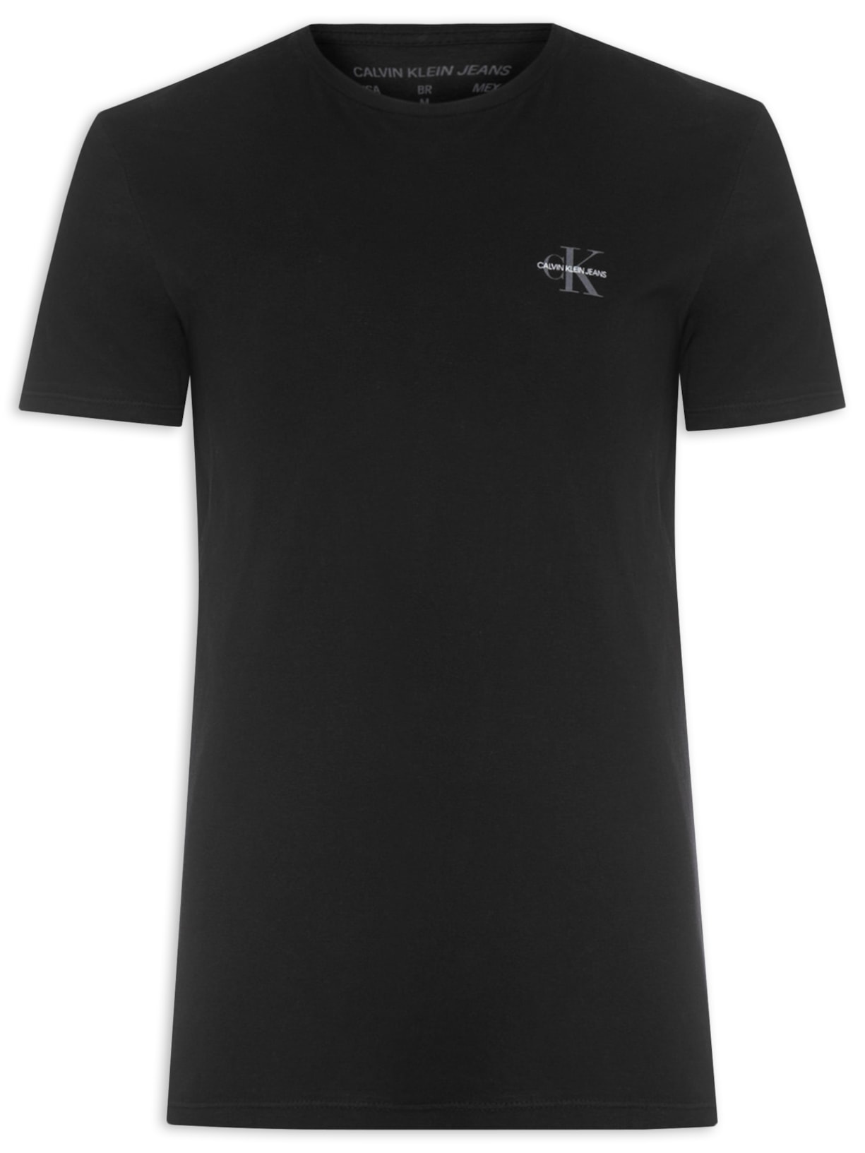 Camiseta Masculina Manga Curta Logo Básico Peito - Preto