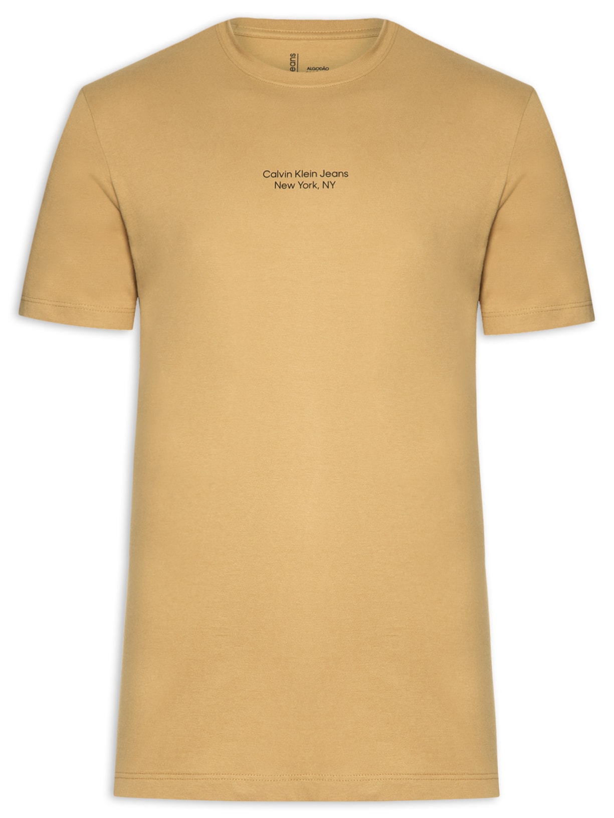 Camiseta Masculina Manga Curta Logo - Bege