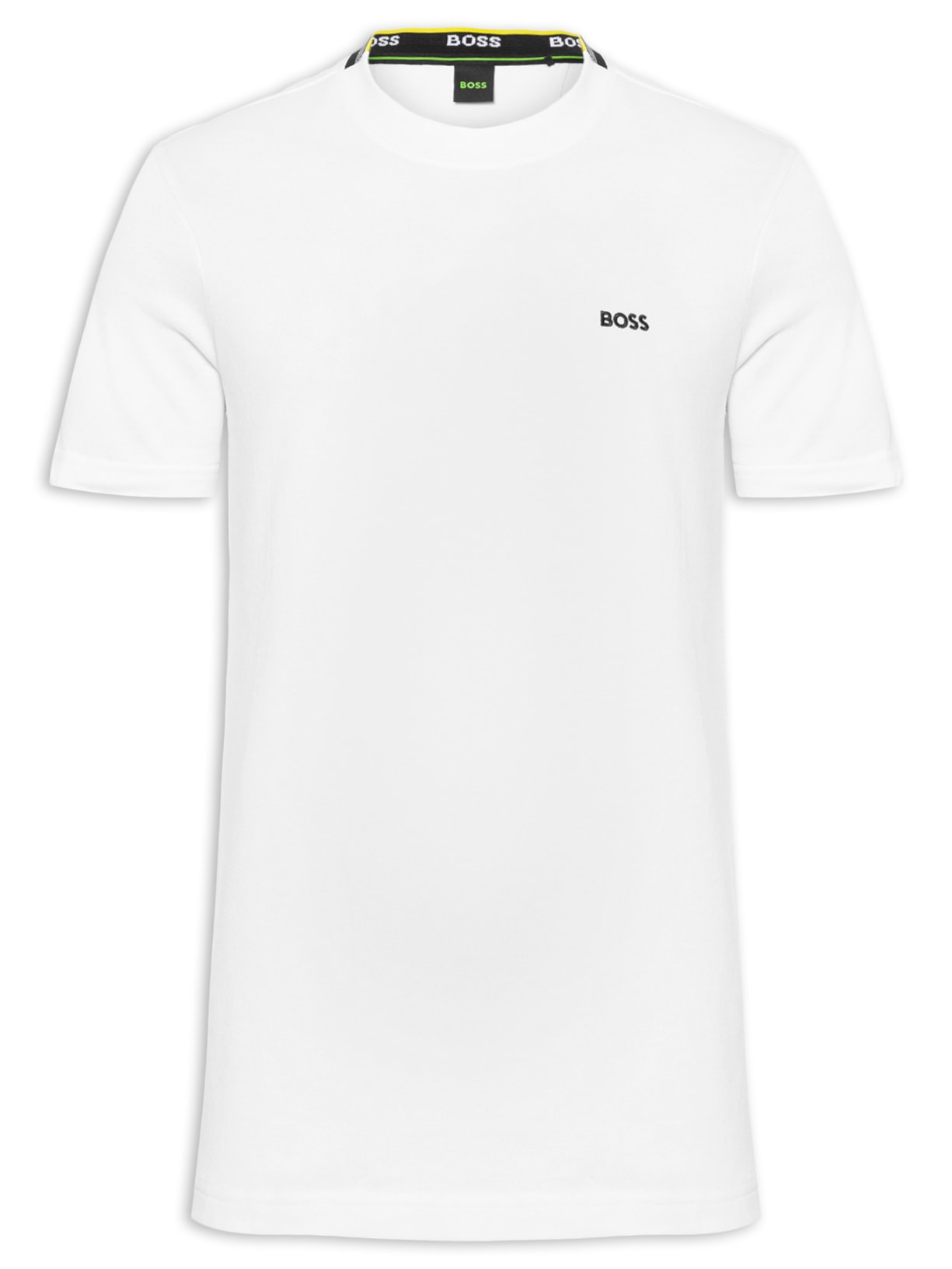 Camiseta Masculina Manga Curta Logo Bordado - Branco