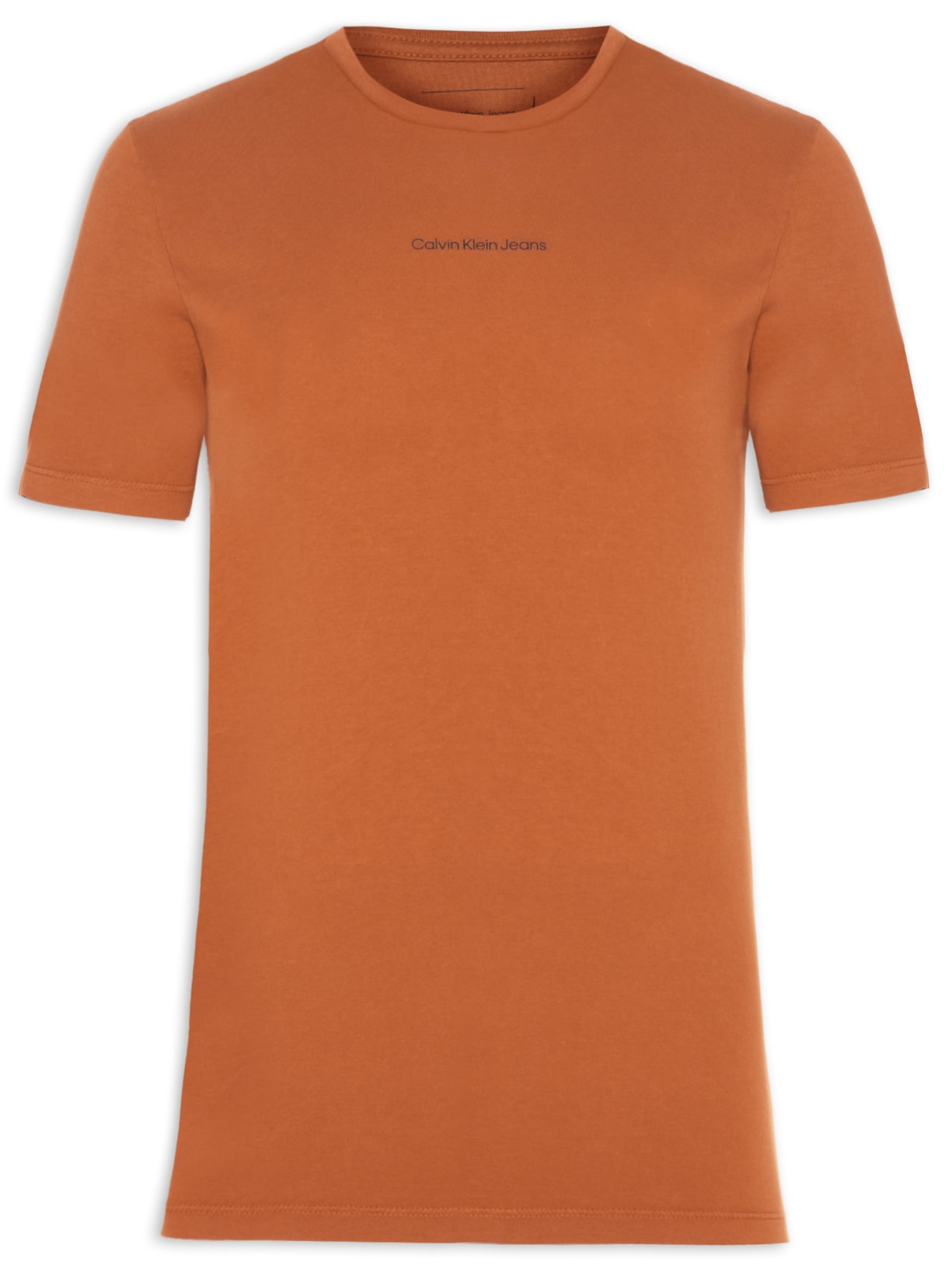 Camiseta Masculina Manga Curta Logo Centralizado - Laranja