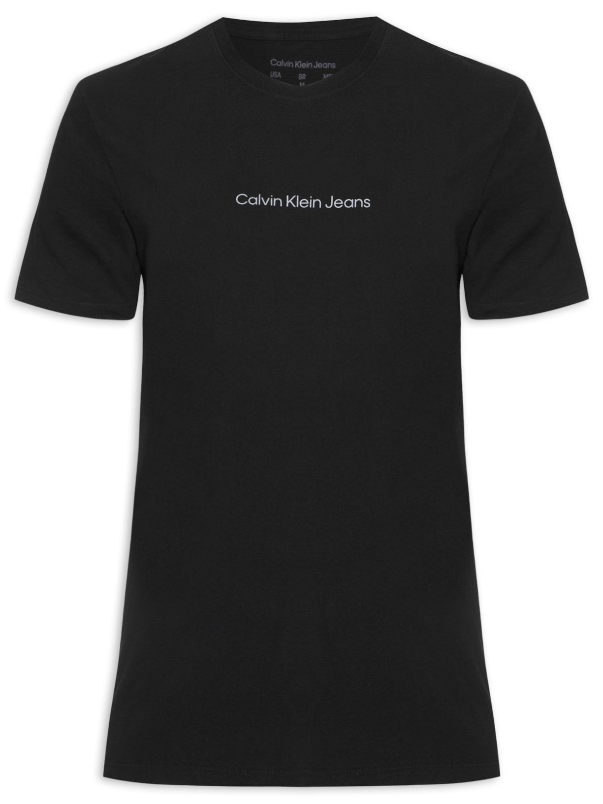 Camiseta Masculina Manga Curta Logo Centralizado - Preto