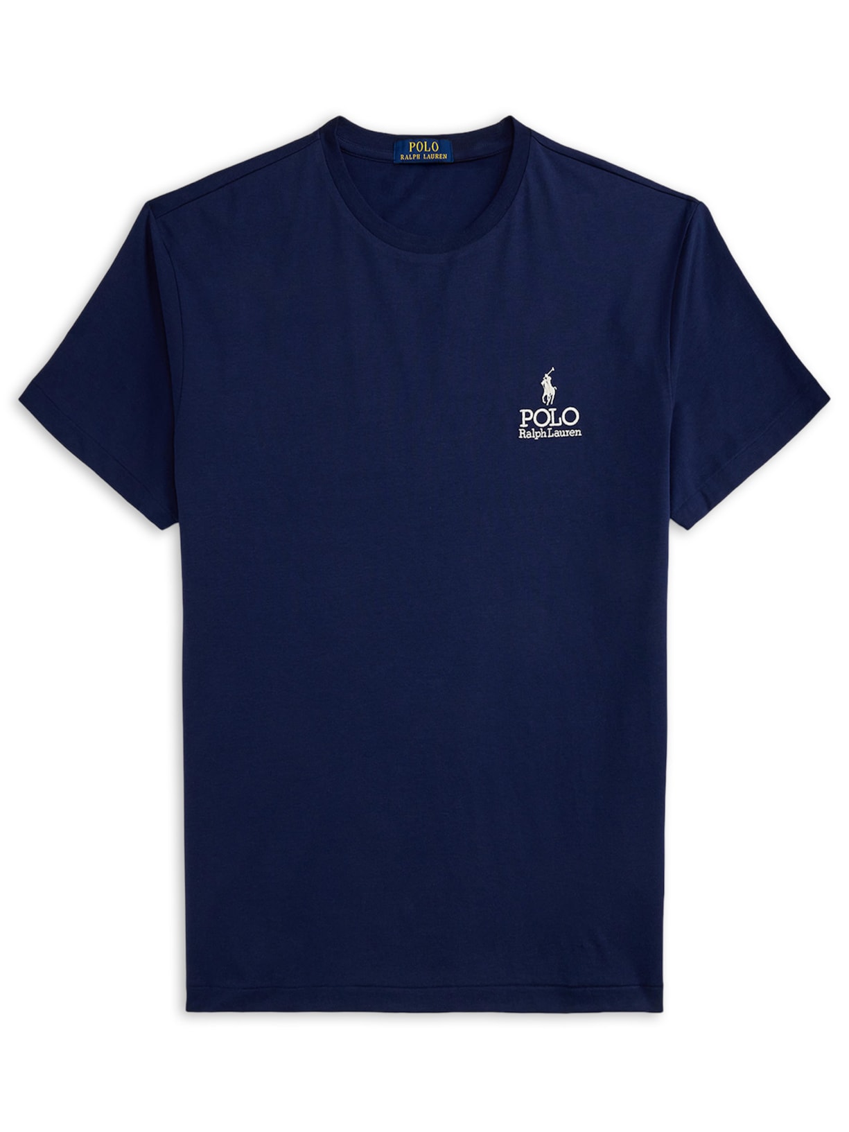 Camiseta Masculina Manga Curta Logo Deslocado - Azul