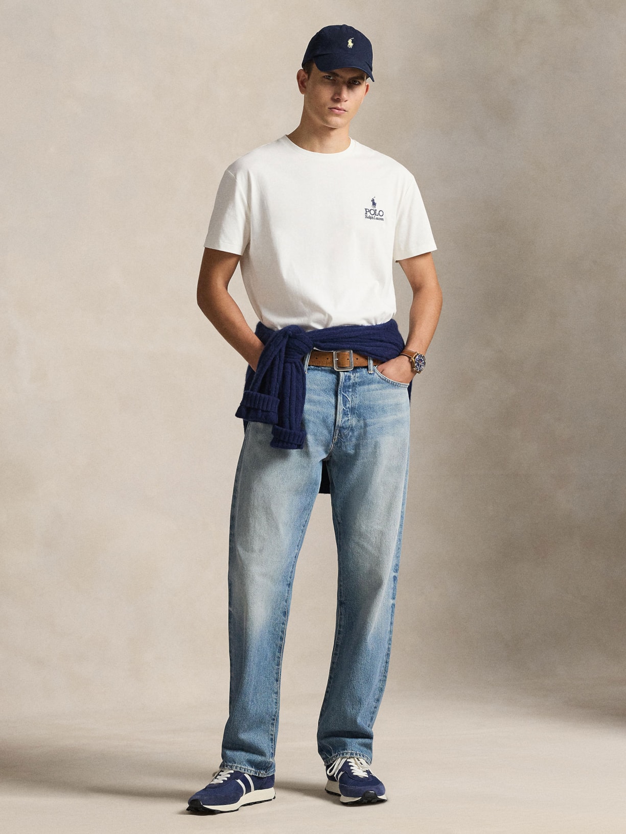 Camiseta Masculina Manga Curta Logo Deslocado Branco Polo Ralph Lauren