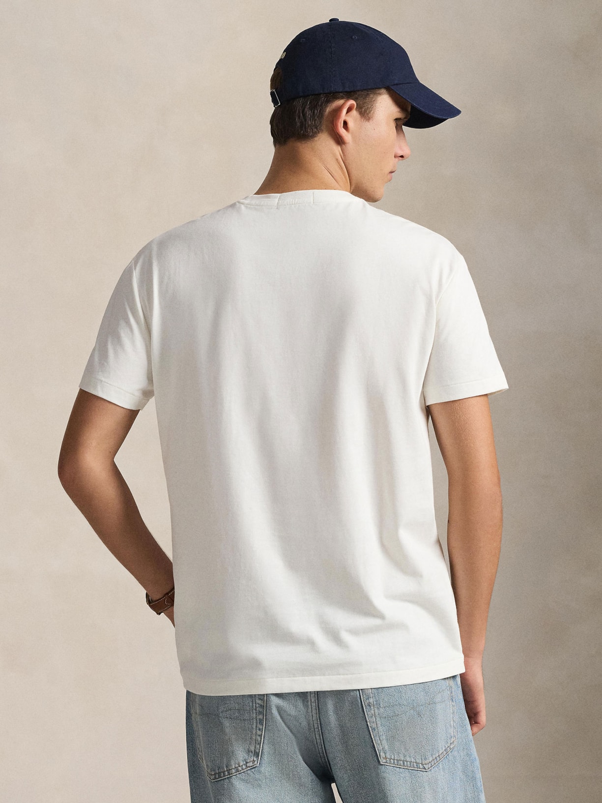 Camiseta Masculina Manga Curta Logo Deslocado Branco Polo Ralph Lauren