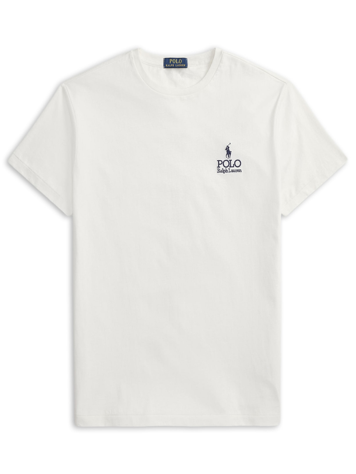 Camiseta Masculina Manga Curta Logo Deslocado Branco Polo Ralph Lauren