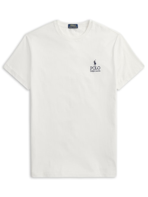 Camiseta Masculina Manga Curta Logo Deslocado - Branco