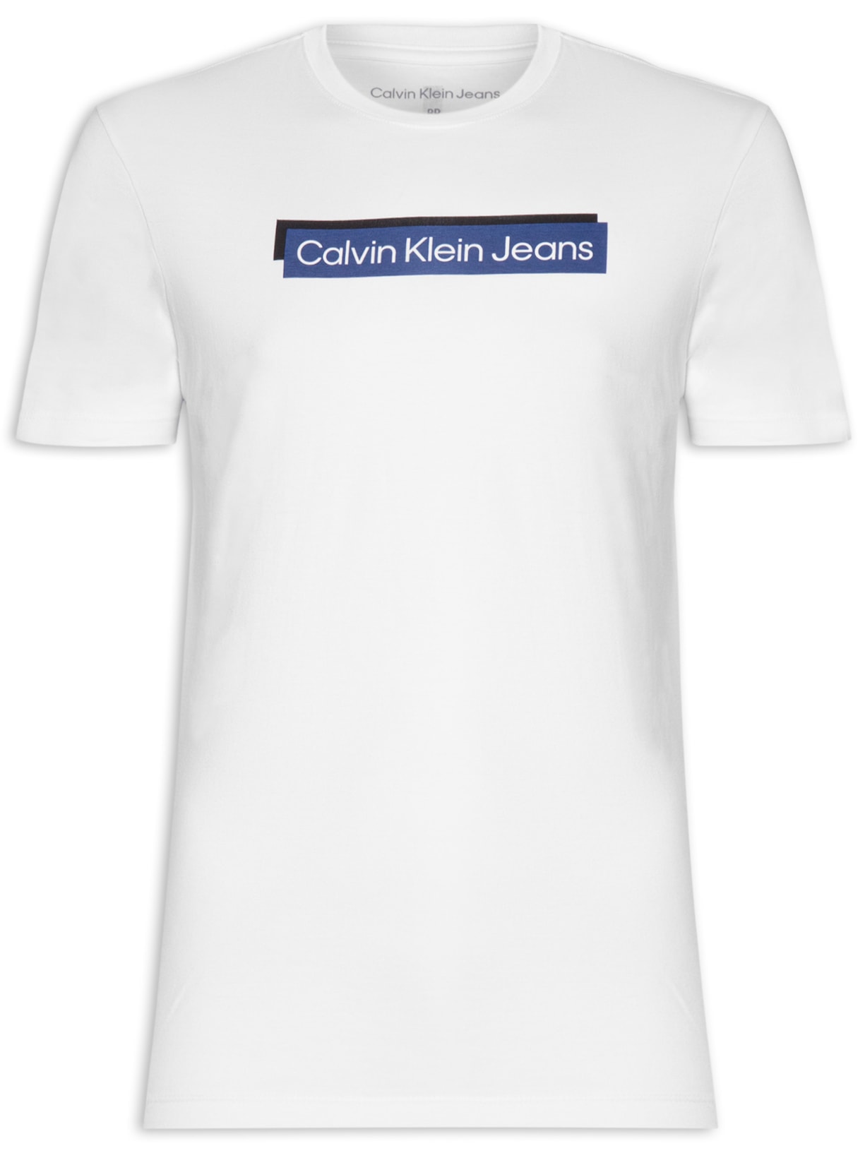 Camiseta Masculina Manga Curta Logo Double Stripe - Branco